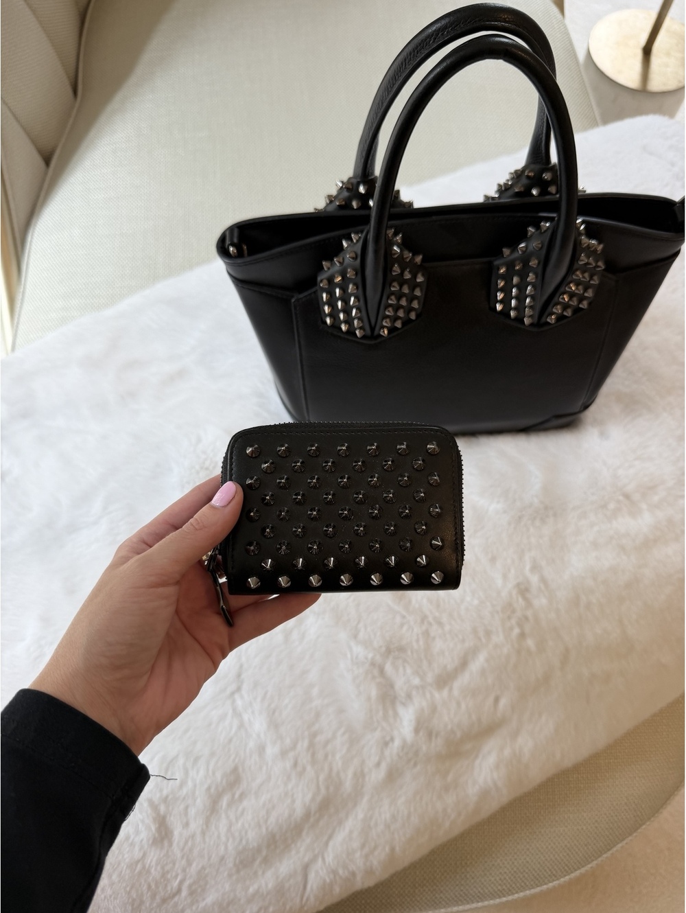 Christian Louboutin Panettone Spiked Zip Coin Wallet